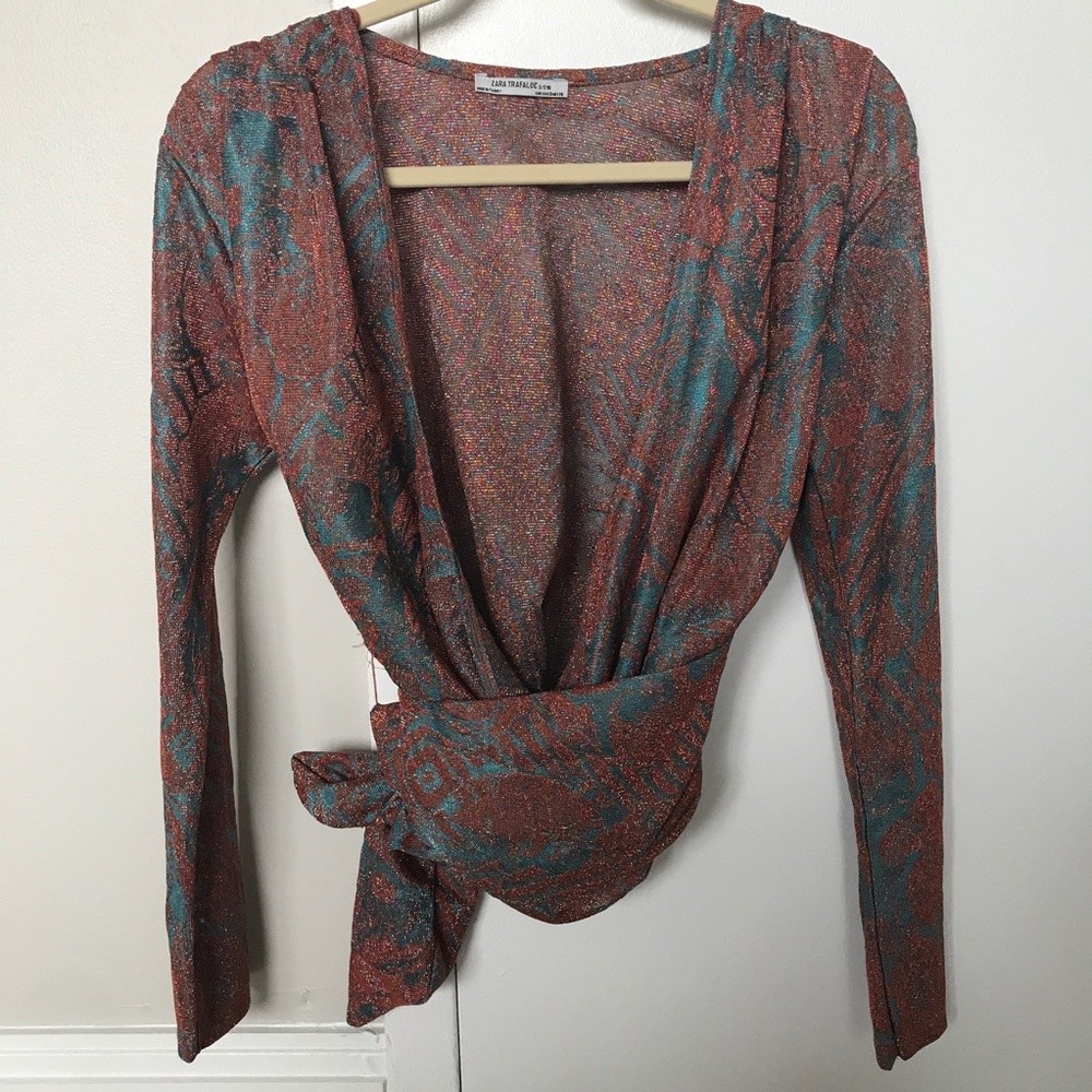 Zara Metallic Thread Top